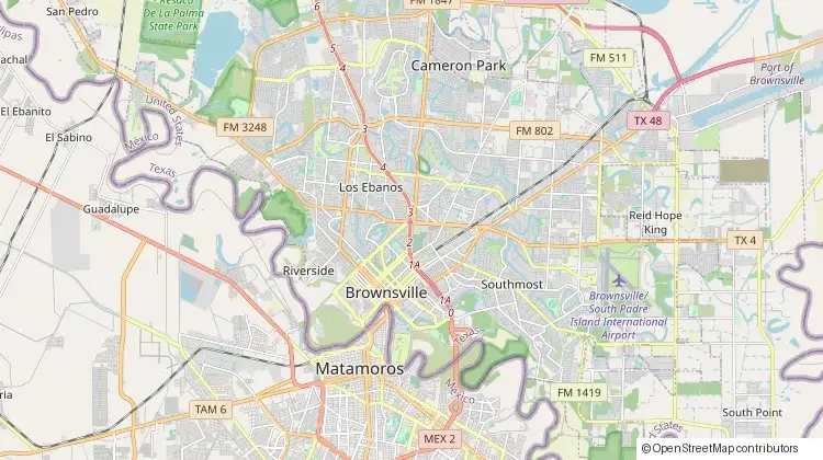 Map of Brownsville, TX