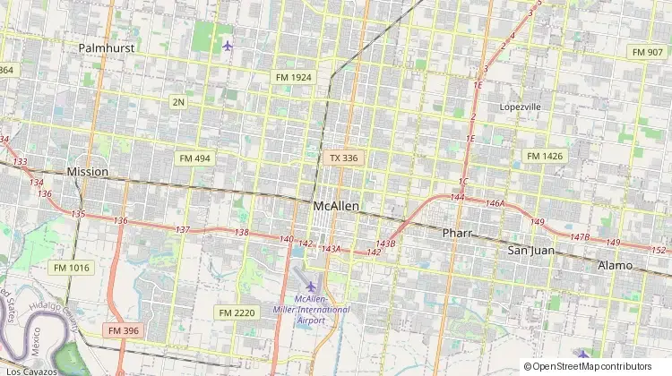 Map of McAllen, TX