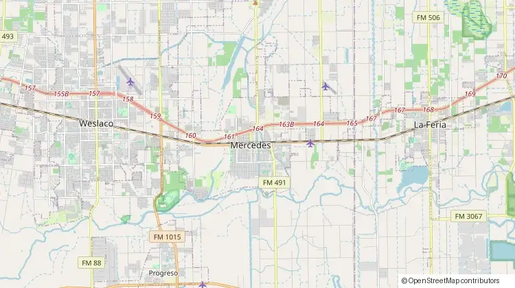 Map of Mercedes, TX