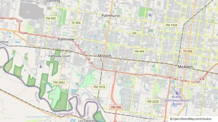 Map of Mission, TX