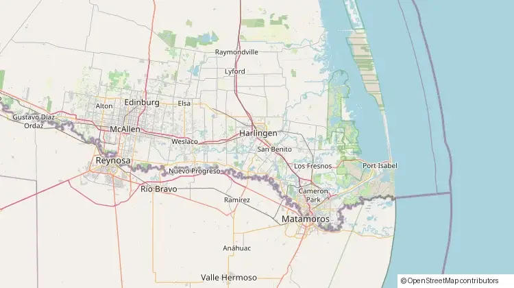 Map of Rio Grande Valley, TX