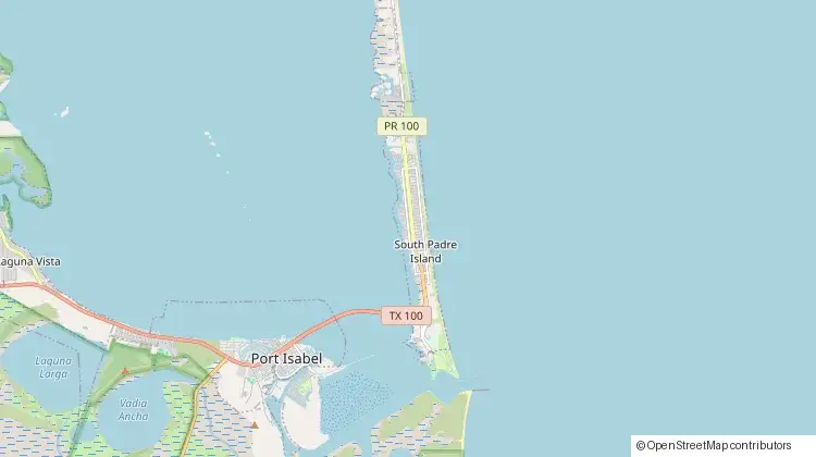 Map of South Padre Island, TX